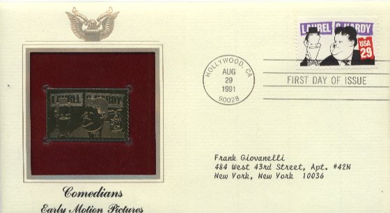 FDC 24K Gold Laurel & Hardy