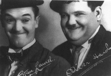 laurel hardy postcard